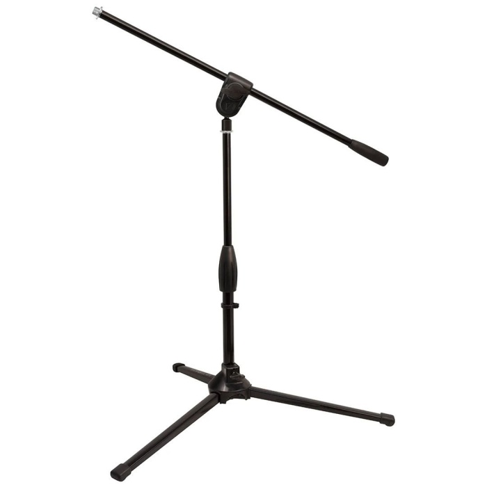 Ultimate Support 07 0101 MC-40B Pro Short Üç Yönlü Ayarlanabilir Bom kollu Tripod Kısa Mikrofon Standı | Kısa Boy Boom Stand Enstrüman Kaydı İçin